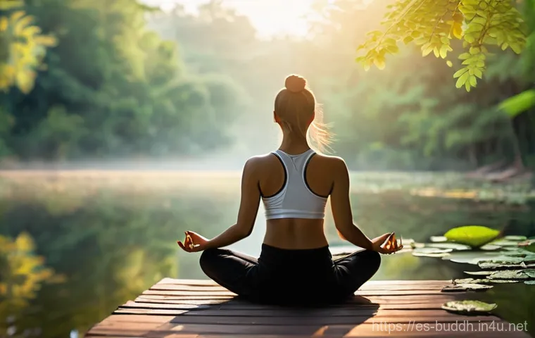 불교에서의 자기수련 - **Prompt 1: Serene Morning Meditation in Nature**
    
    "A person of indeterminate gender, in...