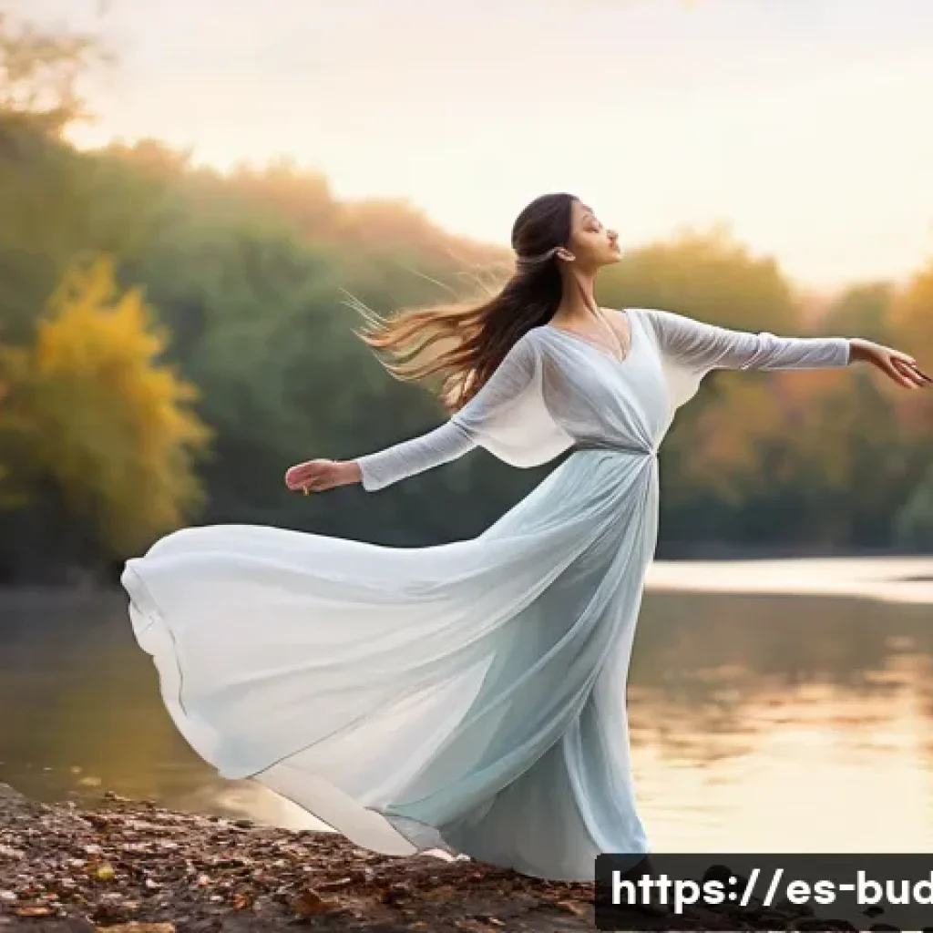 무상과 무아 - **Prompt:** A serene, ethereal scene depicting a graceful dancer, a woman or man with a calm express...